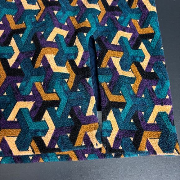 Maeve Print  Pencil Skirt Turquoise  Geometric Patterns  Lined Colorful Career M - Picture 10 of 10